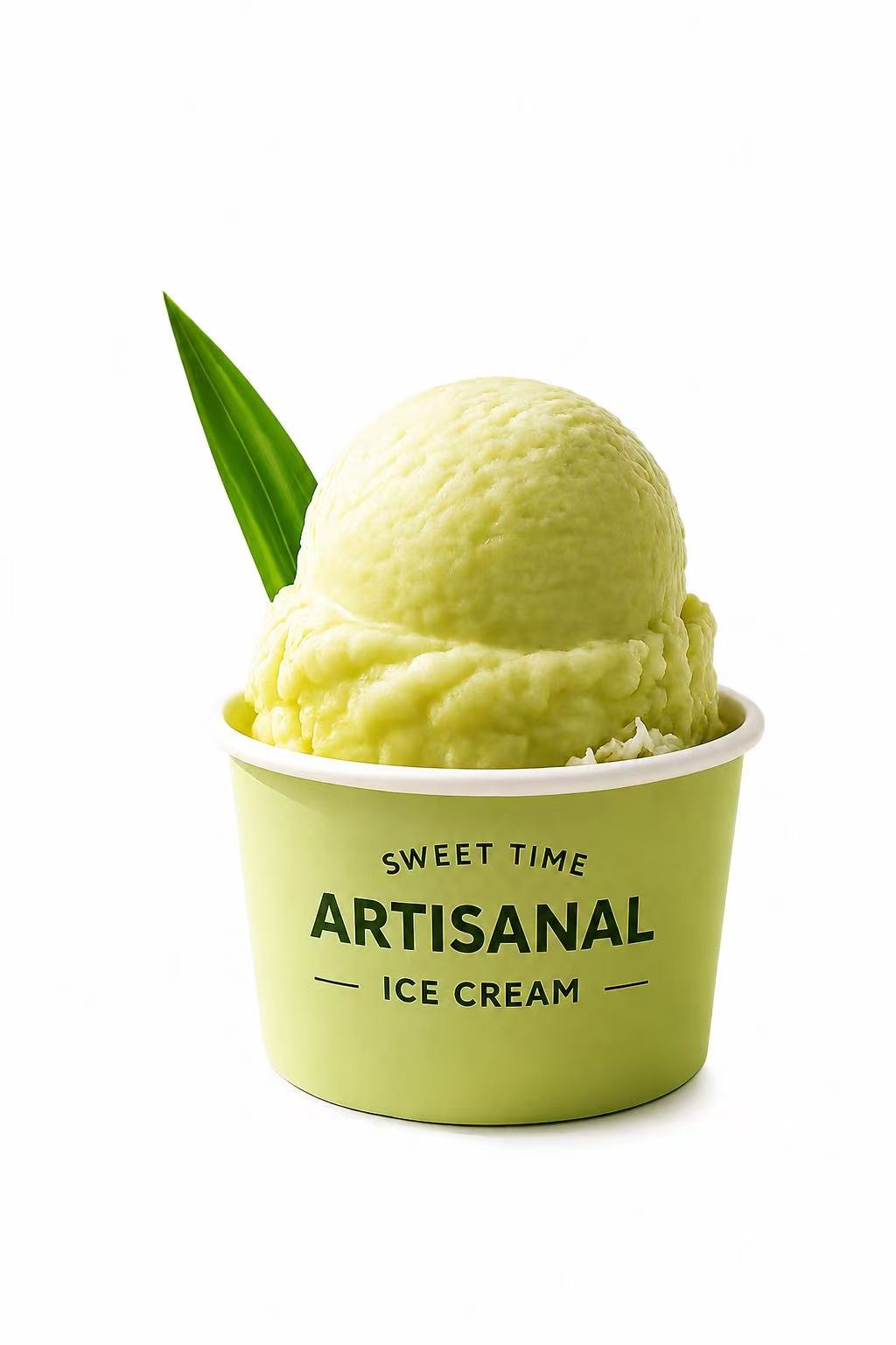 Pandan Coconut Ice Cream