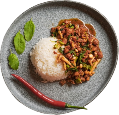 Pad Kra Pao with Rice